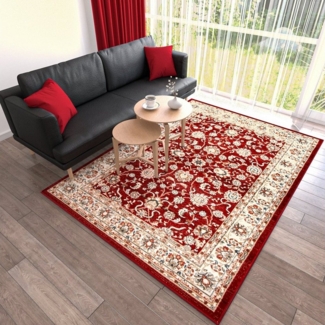 Mazovia Orientteppich Oriente Teppich - Traditioneller Teppich Orient Rot, 60 x 100 cm, Geeignet für Fußbodenheizung, Pflegeleicht, Wohnzimmerteppich