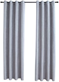 vidaXL Verdunkelungsvorhänge mit Metallösen 2 Stk. Grau 140x175 cm 134464
