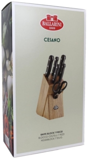 BALLARINI 18630-007 Messerblockset 7-tlg, Natur