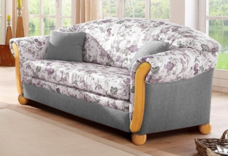 Home affaire 2-Sitzer Milano, Schlafsofa im Landhaus-Stil, bequem, Liegefläche 188/124cm, mit Bettfunktion
