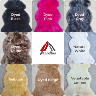 Provellus Fellteppich Premium Merino Schaffell Schaffelle Fell Lammfell Natur geschoren, 30x30 cm eckig