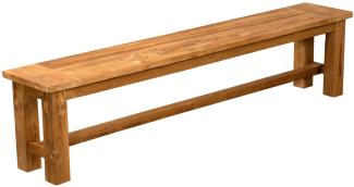 Inko Teakholz-Sitzbank Abacus recyceltes Teak 200 x 35 x 47 cm Gartenbank Holzbank