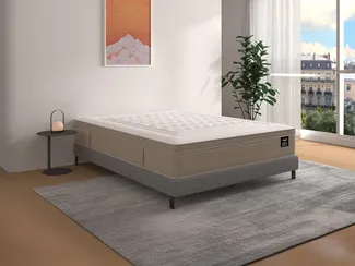 Vente-unique - CIREVA Matratze Stoff Weiß - B 160 cm x H x L 200 cm