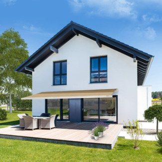 HOME DELUXE 'ELOS V2',Vollkassettenmarkise LED, sandfarben, 350x250 cm