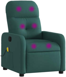 vidaXL Massage-Relaxsessel, dunkelgrüner Stoff 3206938