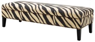 Casa Padrino Luxus Sitzbank Zebra 142 x 51 x H. 40 cm - Luxus Sitzbank