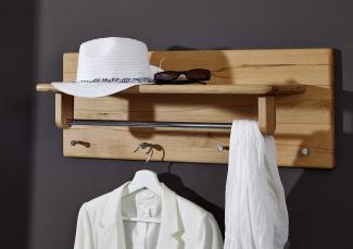 Wandgarderobe 81x30cm 'Bayreuth' Kernbuche massiv