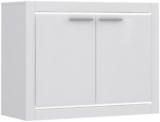 Kommode Livorno 5 Hochglanz weiß 103x79x42 cm LED Sideboard Schrank