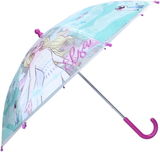 Disney Frozen II Schirm Ø 71 cm – Bunter Regenschirm für Kinder mit Elsa und Anna