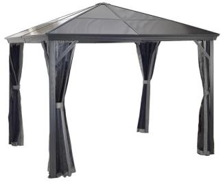 Sojag Aluminium Pavillon Verona 1010 inkl. Moskitonetz | Anthrazit | 298x298x260 cm