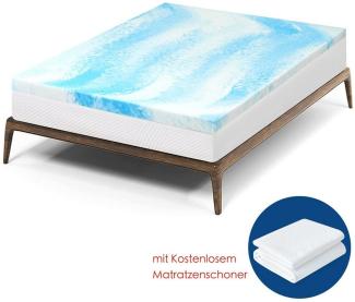 SUBRTEX, Topper Matratzentopper mit Memory Foam Gelschaum, Topper 90x200,180x200 cm, 7.5 cm hoch, mit einem kostenlosem Matratzenschoner