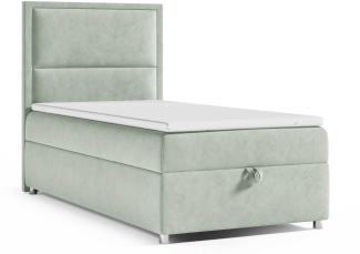 Best for Home Boxspringbett K11 SINGLE mit Bettkasten (Mintgrun 90x200)