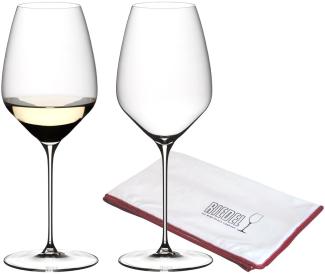 Riedel VELOCE Riesling Weinglas 2er Set + Poliertuch