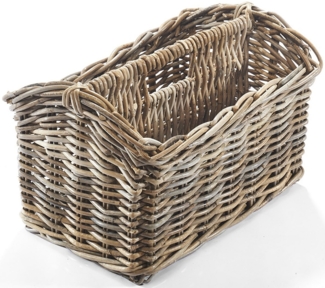 Kobolo Zeitungsständer Magazinsammler Zeitschriftenkorb aus Rattan
