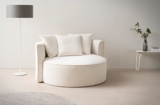 LeGer Home by Lena Gercke XXL-Sessel Isalie, Sessel in modernen Farben, Lesesessel, Loveseat, Big-Sessel, trendige Stoffe, mit 3 Zierkissen, große Sitzfläche, Hocker optional