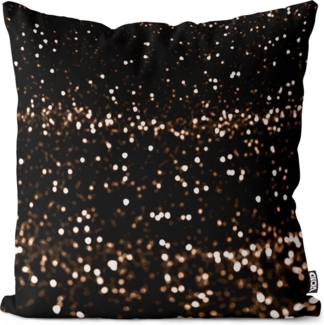 VOID Kissenbezug, (1 Stück), Schwarz Punkte elegant Glitzer Lichter Nacht Sterne ration Küche Wohn