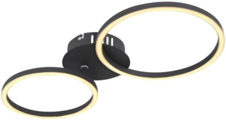 Deckenleuchte Wohnzimmer LED Deckenlampe Schlafzimmer schwarz 67233-24S