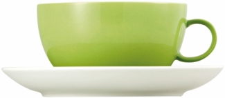 Thomas Porzellan Tasse Sunny Day Apple Green Cappuccinotasse 2tlg, Porzellan