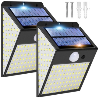 Sunicol LED Solarleuchte 170 LED 300° Solar Power PIR Motion Sensor Wandleuchte, Gartenlampe, Wasserdicht