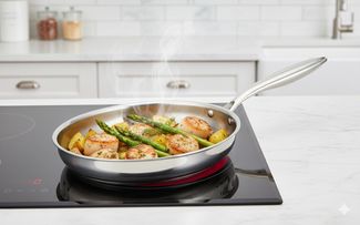 Pfanne Bratpfanne Edelstahl Ø24cm Induktion Cheffinger CF3PLYFP24