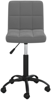 vidaXL Esszimmerstuhl Drehbar Dunkelgrau Samt, Drehbar [3087597]