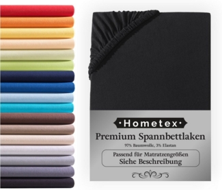 Hometex Premium Textiles Spannbettlaken Premium Boxspringbett Spannbetttuch 190g/m2, Gummizug: Rundumgummizug, ideal für Wasserbett und Boxspringbett, Extra dicker Stoff