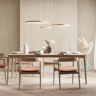 Neona LED Deckenleuchte CAECILIA Gold, Dimmbar per Fernbedienung, mit Memory-Funktion, LED fest integriert, Warm- und Kaltweiß