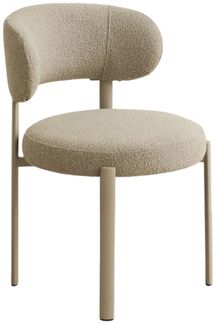 Micadoni Stuhl Ponent 1-Sitzer Boucle Weiß