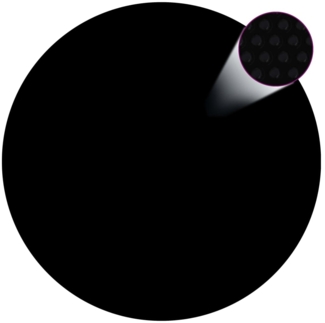 vidaXL Treibende Pool-Solarplane PE 210 cm Schwarz und Blau 92971