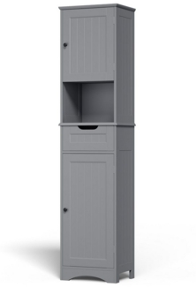 Bealife Hochschrank 170/170.6cm,Badezimmerschrank Hochschrank, mit verstellbaren Ablagen