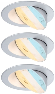 Paulmann 92256 LED Einbauleuchte White Select Aumus 3er-Set Chrom 3 Step Dimmbar