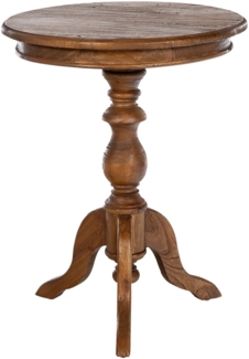 CLP Beistelltisch Wiva 50 cm aus Mindiholz Tischplatte rund Couchtisch,braun