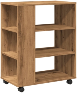 vidaXL Rollcontainer Artisan-Eiche 60x35x75 cm Holzwerkstoff 856657