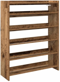 vidaXL Schuhregal Altholz-Optik 80x25x100 cm Holzwerkstoff 859903