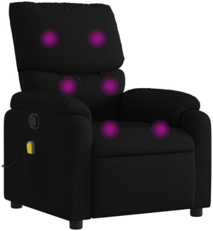 vidaXL Massage-Relaxsessel, schwarzer Stoff 3206098