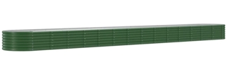 vidaXL Hochbeet Verzinkter Stahl 620x80x36 cm Grün 318943