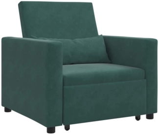 vidaXL 3-in-1 Einzel-Sofa-Bett umwandelbar dunkelgrüner Samt 42002699