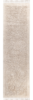 Teppich BITLIS Hellbeige 80x300 cm Baumwolle
