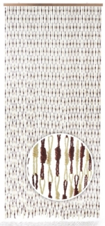 Kobolo Türvorhang Vorhang Papiervorhang KNOTS - braun - 100x220 cm - Papier, Ösen (1 St)