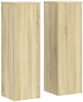 vidaXL Pflanzenständer 2 Stk. Sonoma-Eiche 25 x 25 x 80 cm Holzwerkstoff 852944