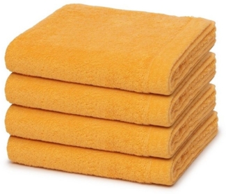 Cawö Lifestyle 4 tlg. Frottier-Set - 4 X Handtuch (50 X 100cm) - 520 g/m2 - Apricot