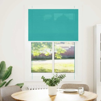 vidaXL Plissee Petrolgrün 100x100 cm Stoffbreite 99,4 cm Polyester 4015381