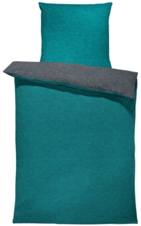 One Home Bettwäsche Wende Melange, Flanell, 2 teilig, meliert, Baumwolle kuschelig warm weich Biber Winter