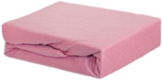 Thermofleece Spannbettlaken 180-200 x 200 cm + 30 cm mit Rundumgummizug - 125 gsm Rosa