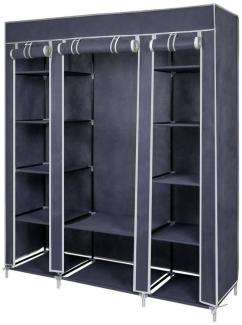 Mondeer Stoffschrank Kleiderschrank mit Kleiderstange, 3 Türen, 175 x 150 x 45cm