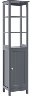 Yaheetech Hochschrank Badezimmerschrank Badkommode Badregal Badschrank mit verstellbarem Einlegeboden