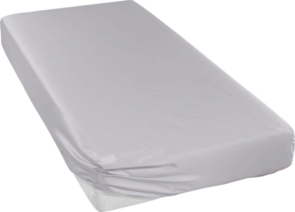 Uni-Mako-Satin Spannbettlaken - Curt Bauer 90x200 cm-Fb. 3535 silbergrau