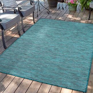 Carpet City Outdoorteppich PALM 2778, rechteckig, Höhe: 5 mm, Läufer, Wetterfest & UV-beständig, für Balkon, Terrasse, Küche, flach
