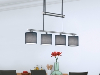 Pendelleuchte Pendellampe Leuchte Lampe Deckenlampe GARDA 40 W grau