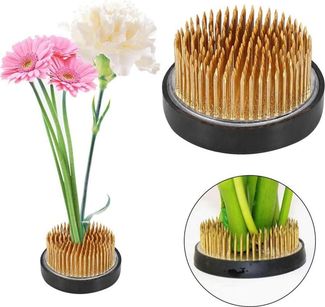 FELIXLEO Blumenständer 4 Stück Kenzan Blumenigel Rund Edelstahl für Ikebana Arrangements (1 St)